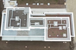 Luftaufnahme Wohnanlage mit Tiegarage