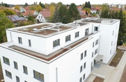 Luftaufnahme Wohnanlage mit Tiegarage